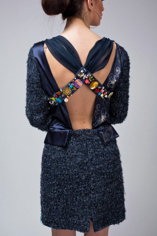 Blue night sky dress - Image 3