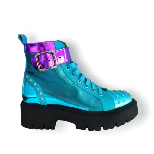 Blueicy kiss combat boots - Image 2