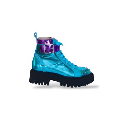 Blueicy kiss combat boots