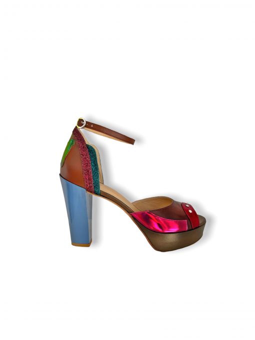 Summer chocolate platform heels