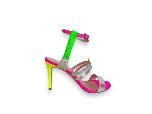 Silver cherry sandals