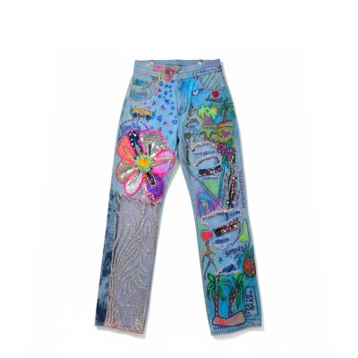 Palms and sparkle jeans