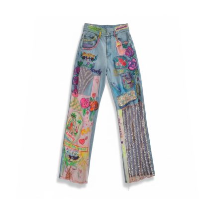 Floraly tropical jeans